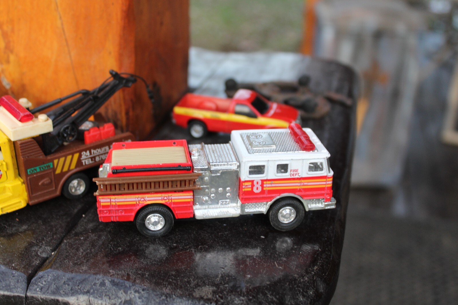 Road Champs Philly Fire Schylling Kintoy Tow Maisto Ford Tonka Truck Car Lot