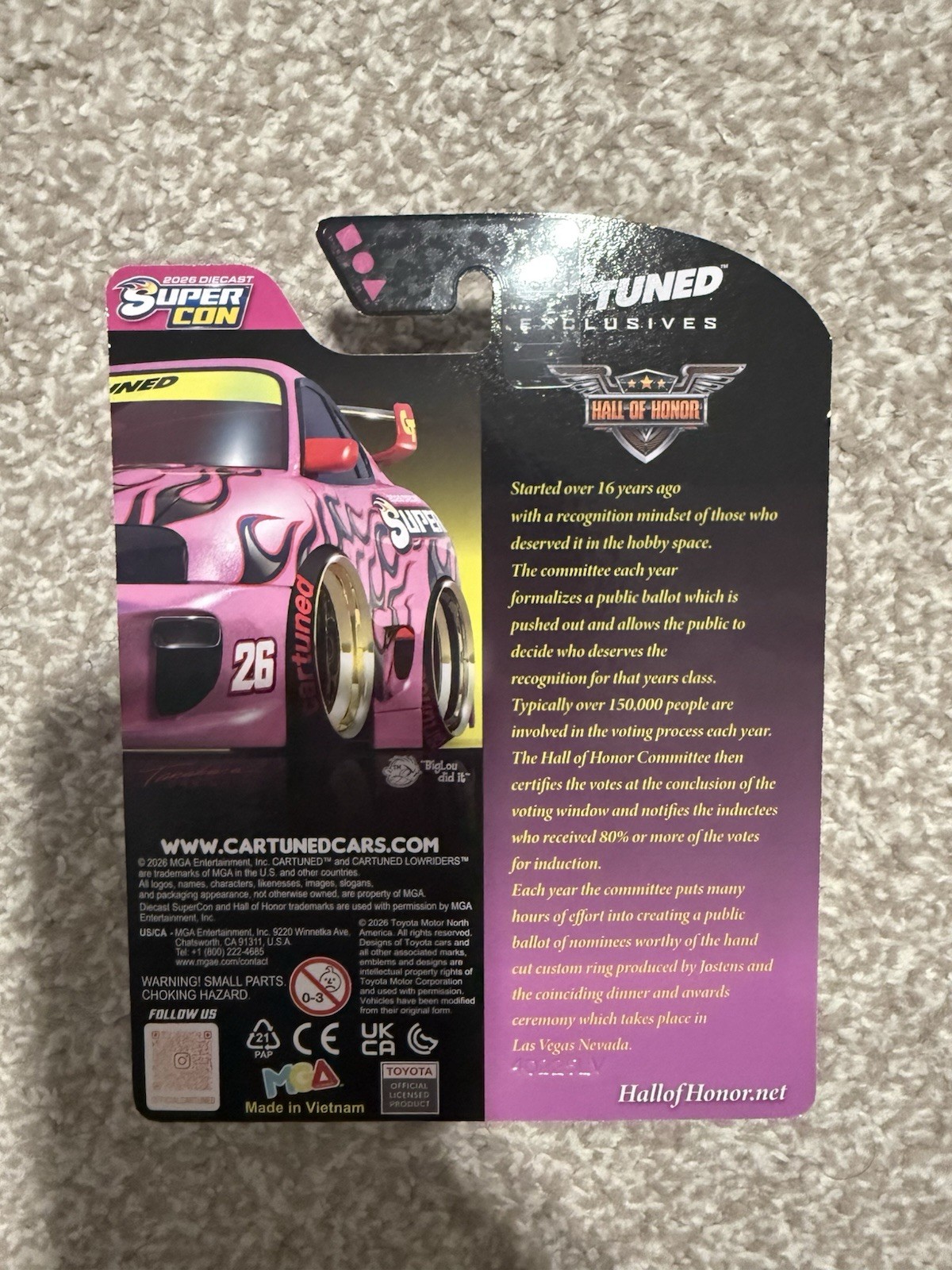 Car Tuned Las Vegas Supercon Hall of Honor – ’93 Toyota Supra – New in Package
