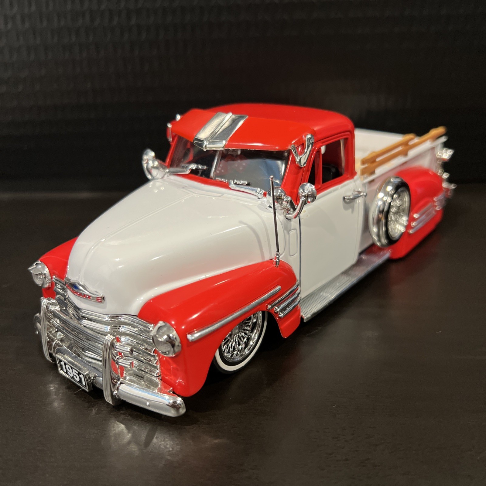 OG Chevy Street Low 1951 Chevrolet Pickup Truck Lowrider Diecast Car 1:24 Nice!