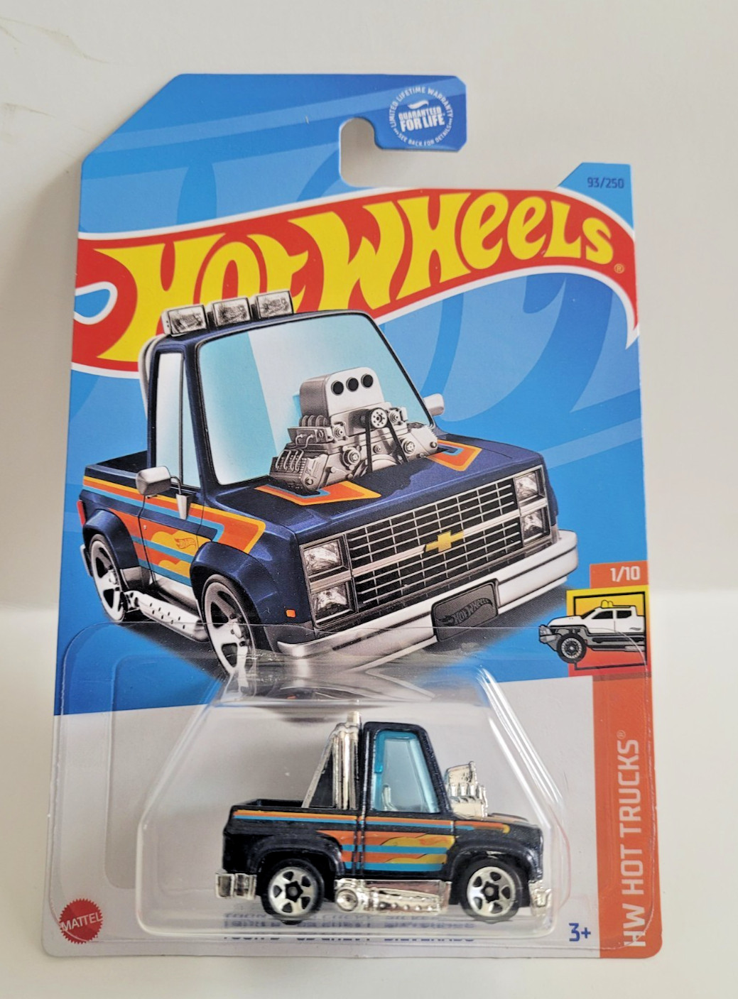 Hot Wheels 2023 HW Hot Trucks Toon’D ’83 Chevy Silverado Metalflake Dark Blue