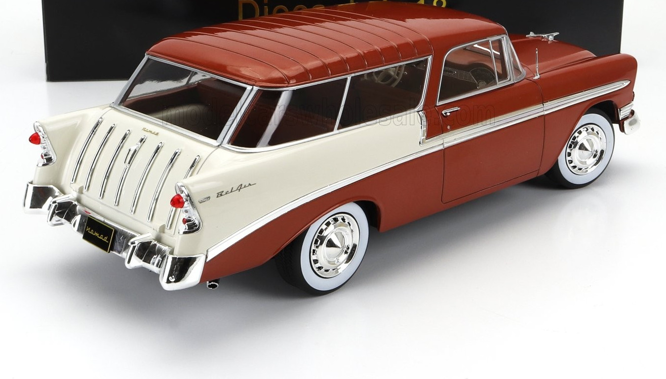 1956 Chevrolet Bel Air Nomad Custom Station Wagon Brown/Cream in 1:18 scale