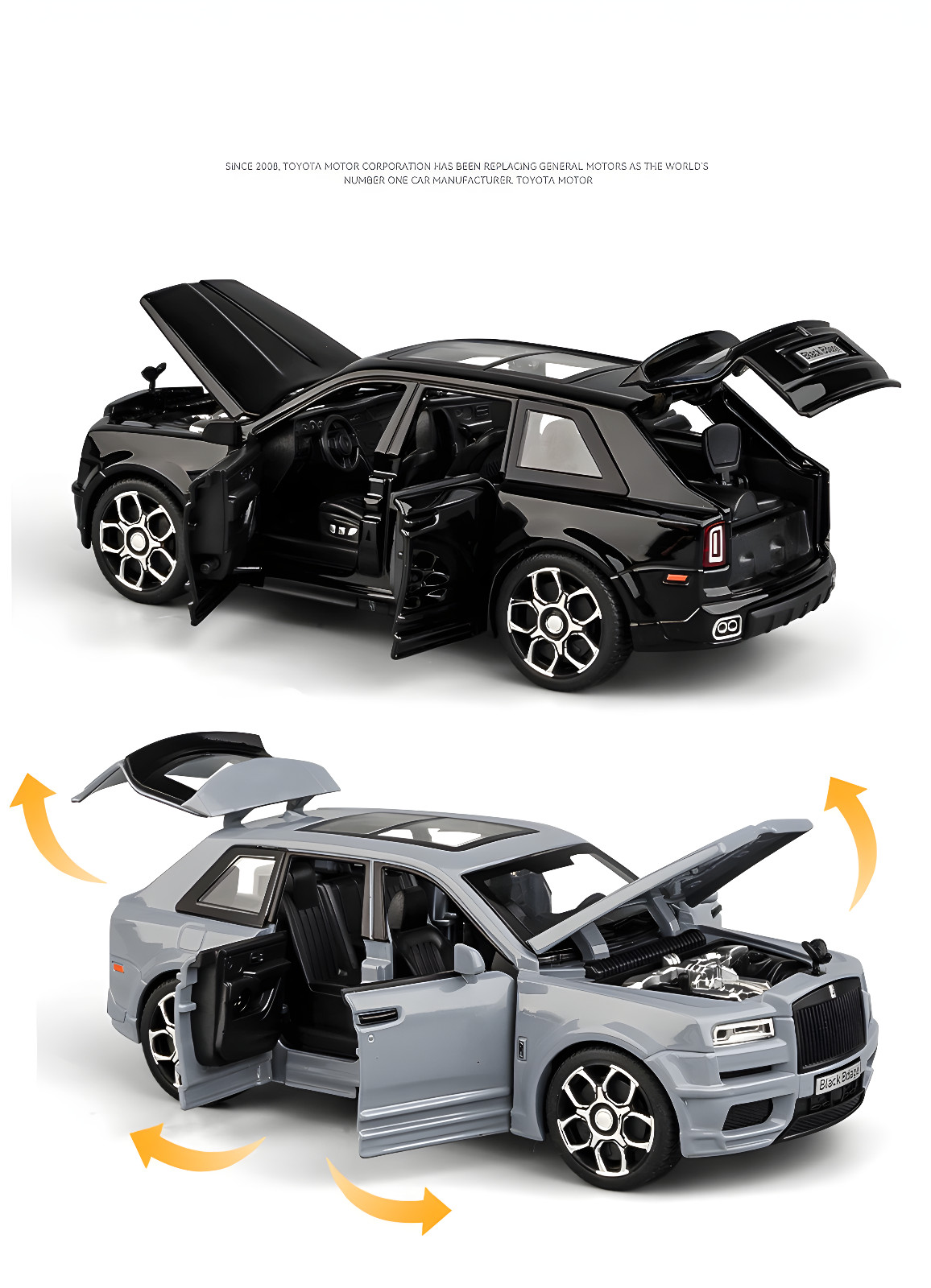 1:32 Rolls Royce Cullinan SUV Alloy Diecast Car Model w/ Sound & Light