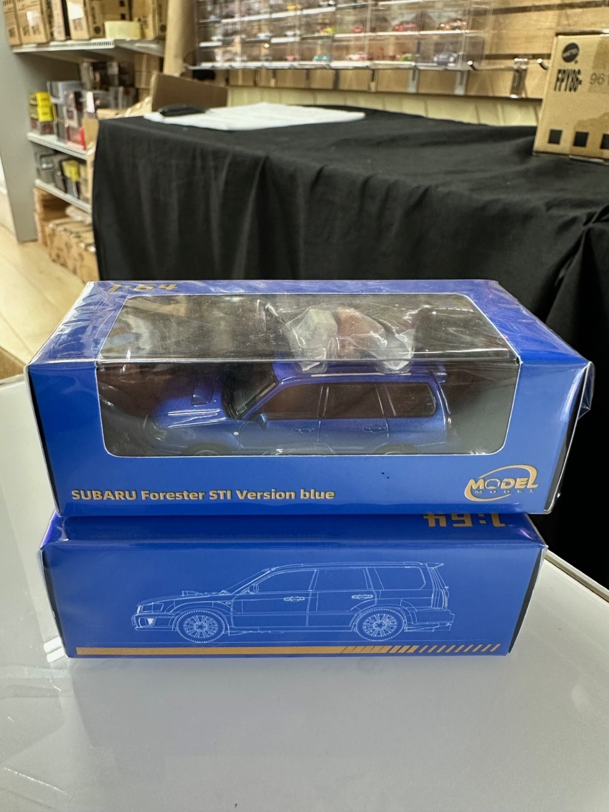SUBARU FORESTER STI BLUE W/ ACCESSORIES 1/64 DIECAST CAR MODEL BY MODELMODEL MM