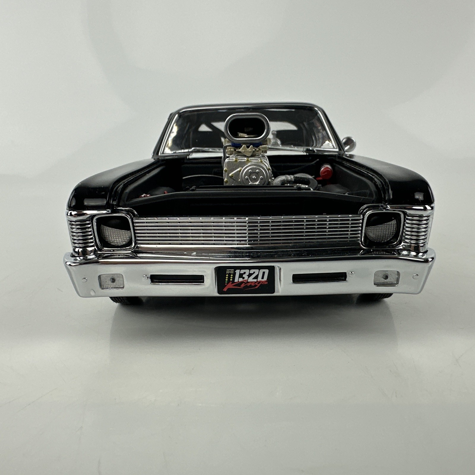 GMP 1320 Kings 1970 Chevrolet Nova 1:18 Diecast Model Street Rod Black/White