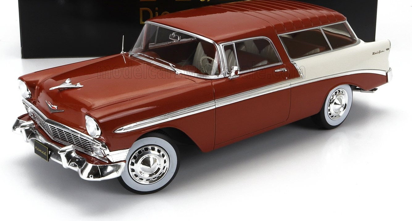 1956 Chevrolet Bel Air Nomad Custom Station Wagon Brown/Cream in 1:18 scale