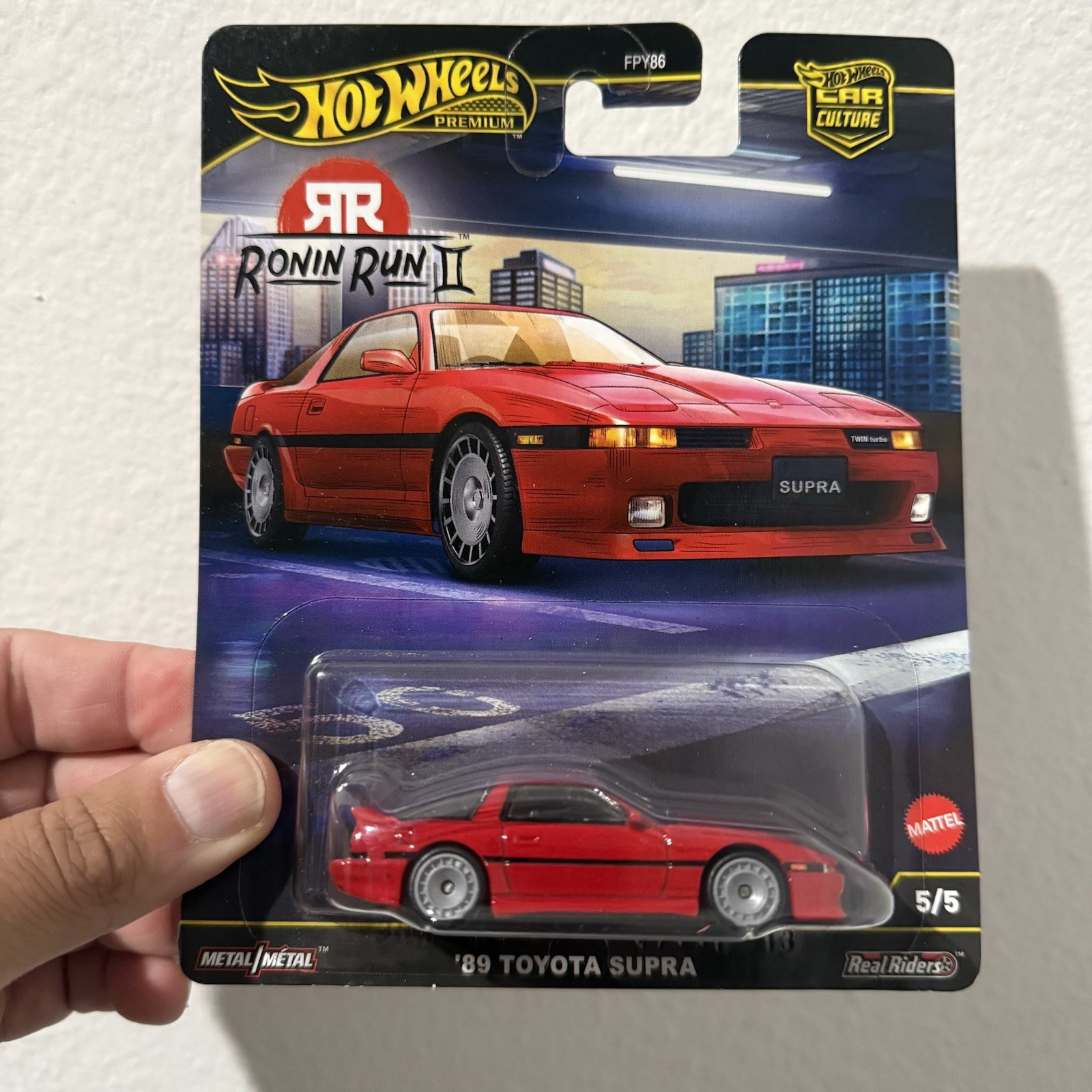 Hot Wheels 2025 Premium Ronin Run II ’89 Toyota Supra Red 5/5