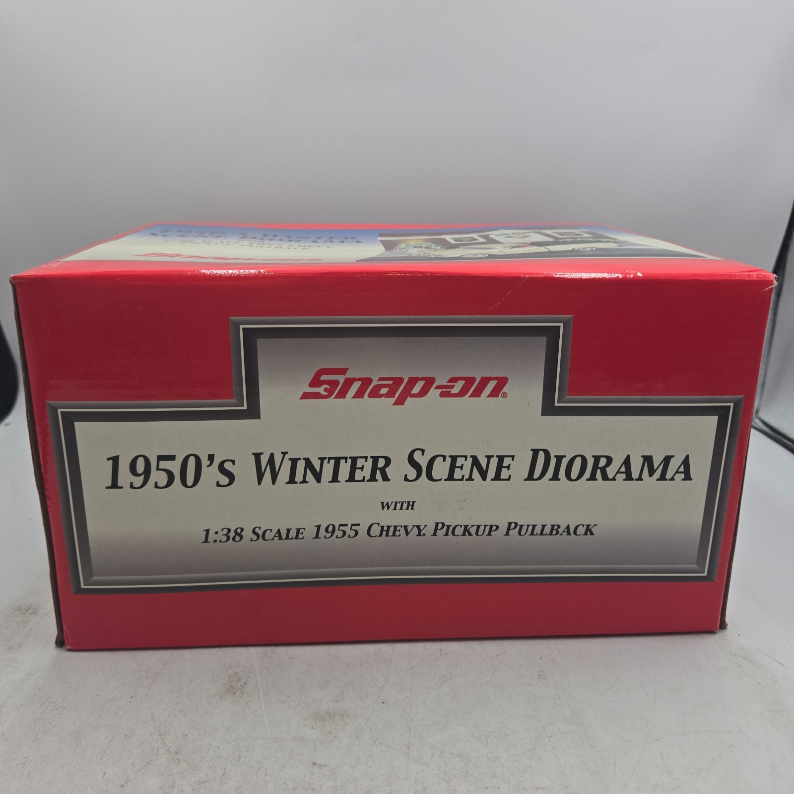 Snap-On Tools 1950s Winter Scene Diorama 1955 Chevy Pickup Pullback 1:38 Scale