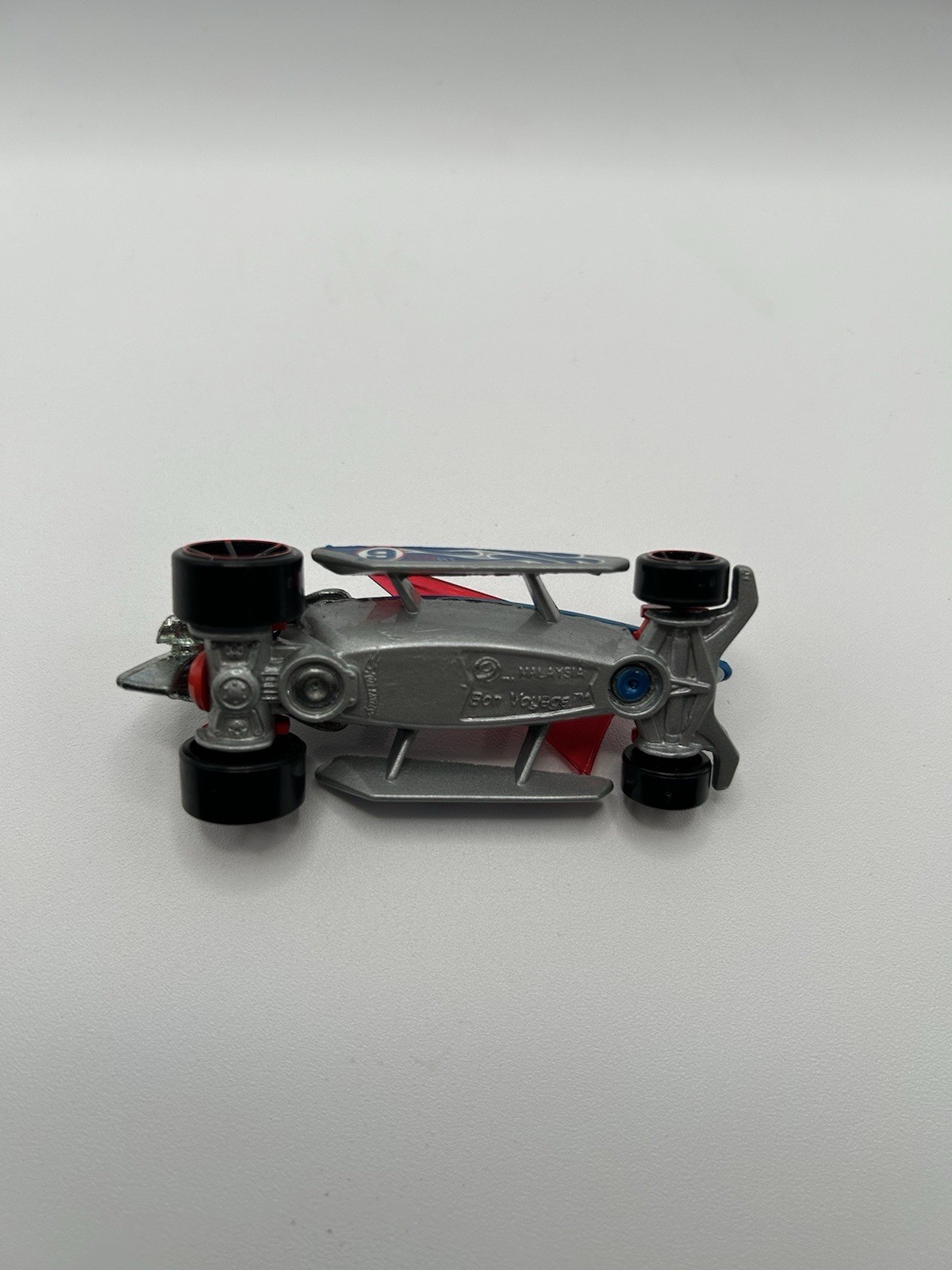 Hot Wheels Bon Voyage, Blue and Silver, Red Sail, Very Nice!