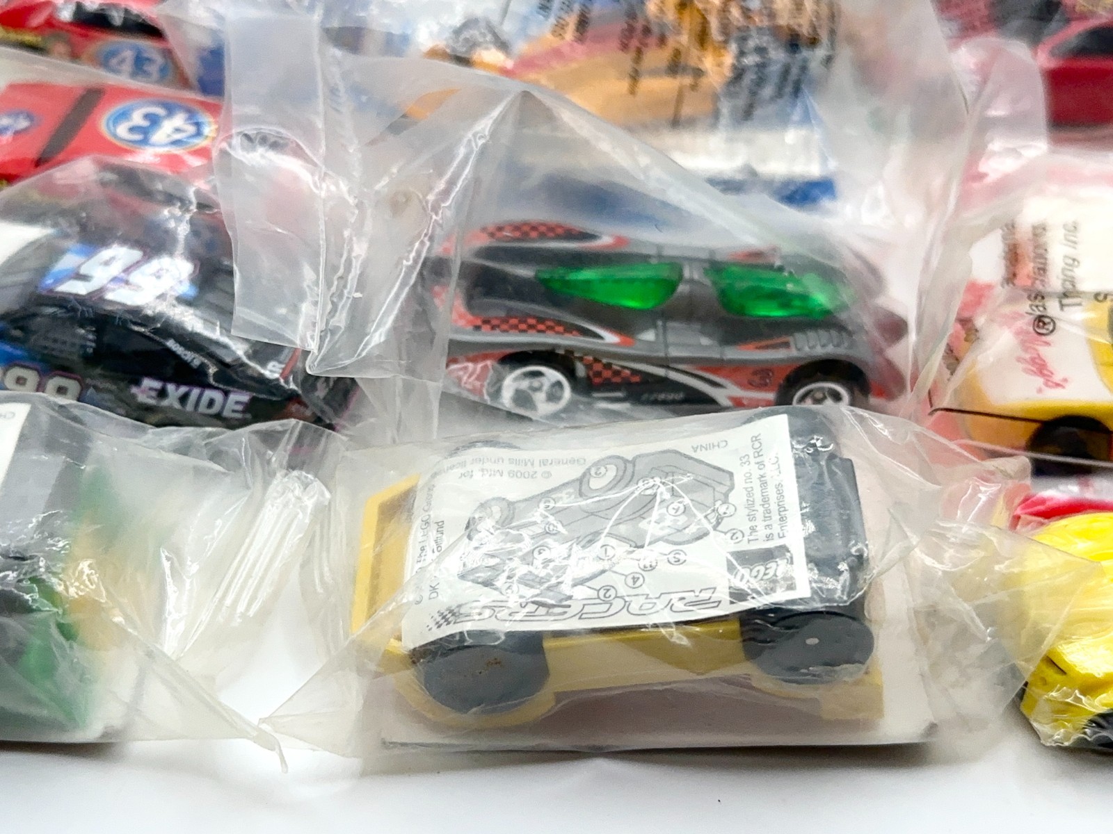 (20+) Hot Wheels & LEGO Cereal Baggie Richard Petty & More Lot of Cars SEALED!