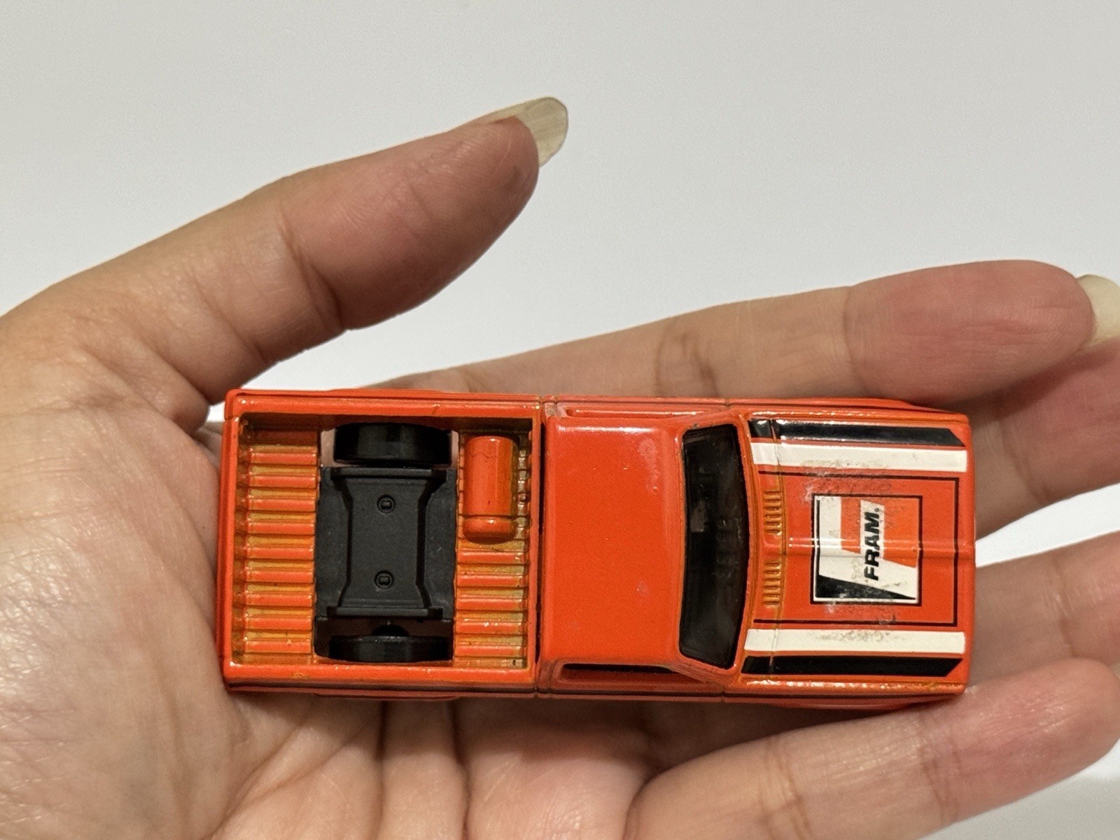 Hot Wheels 83 Chevy Silverado Orange Fram Loose (2 Pcs)