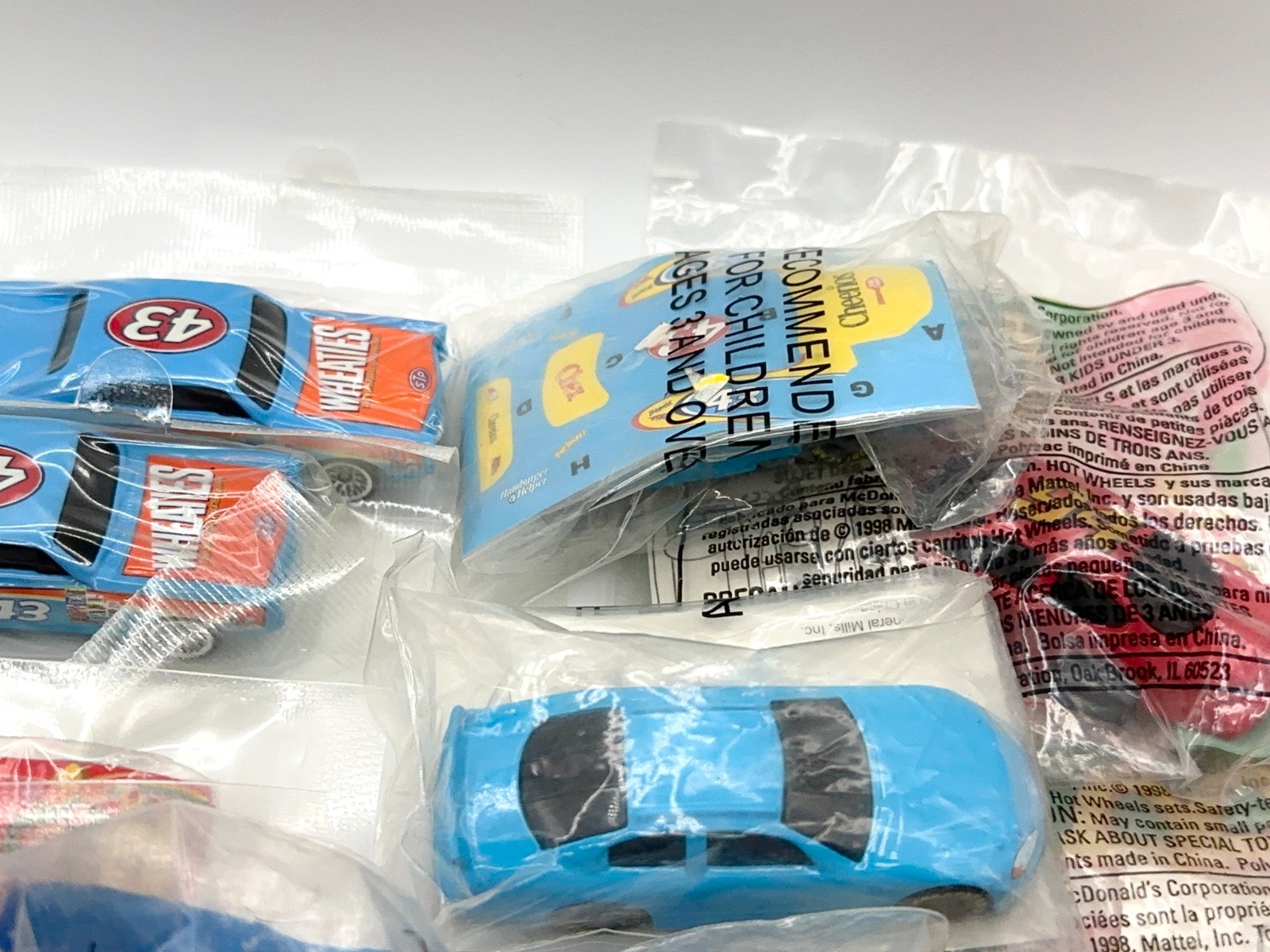 (20+) Hot Wheels & LEGO Cereal Baggie Richard Petty & More Lot of Cars SEALED!