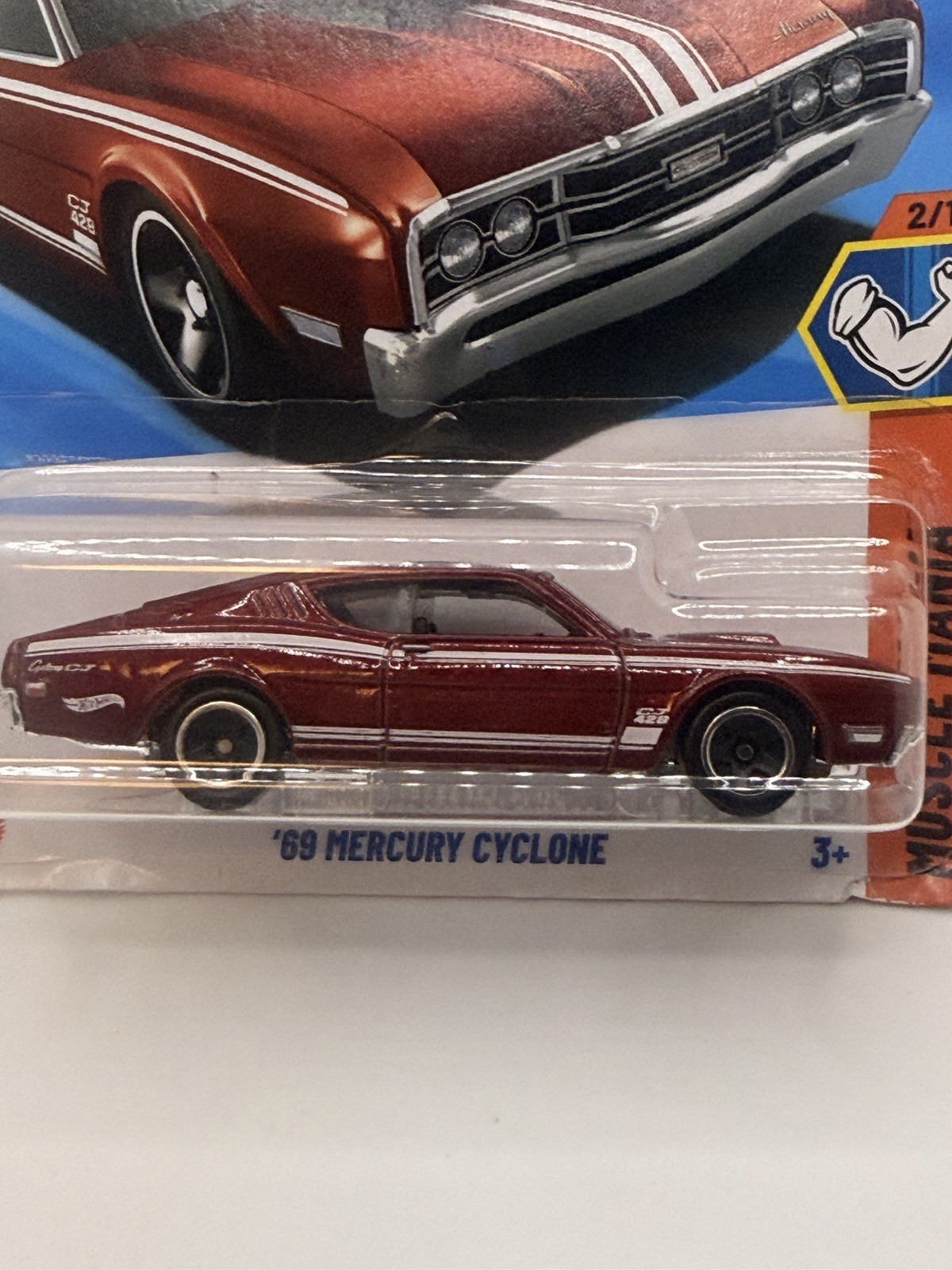 2025 Hot Wheels #165 Muscle Mania Series #2/10 ‘69 Mercury Cyclone Metalflak Red