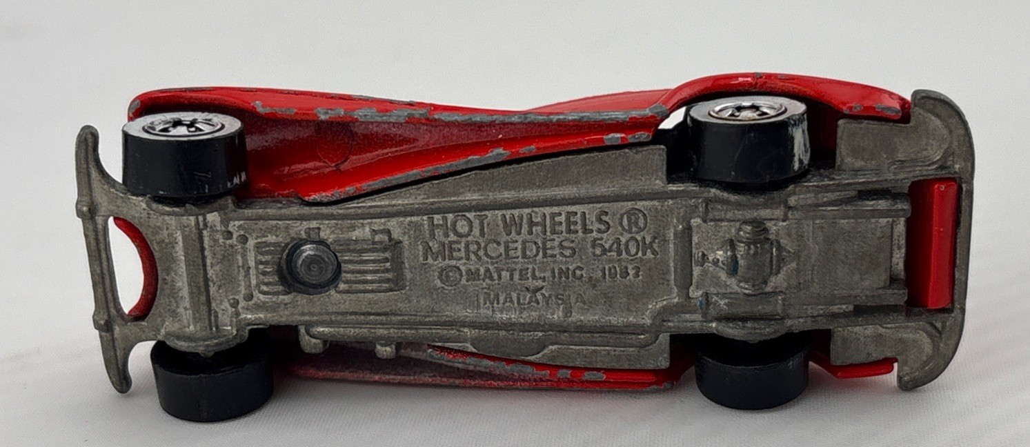 Mattel Hot Wheels 1982 Mercedes 540K Diecast Car Red H2.
