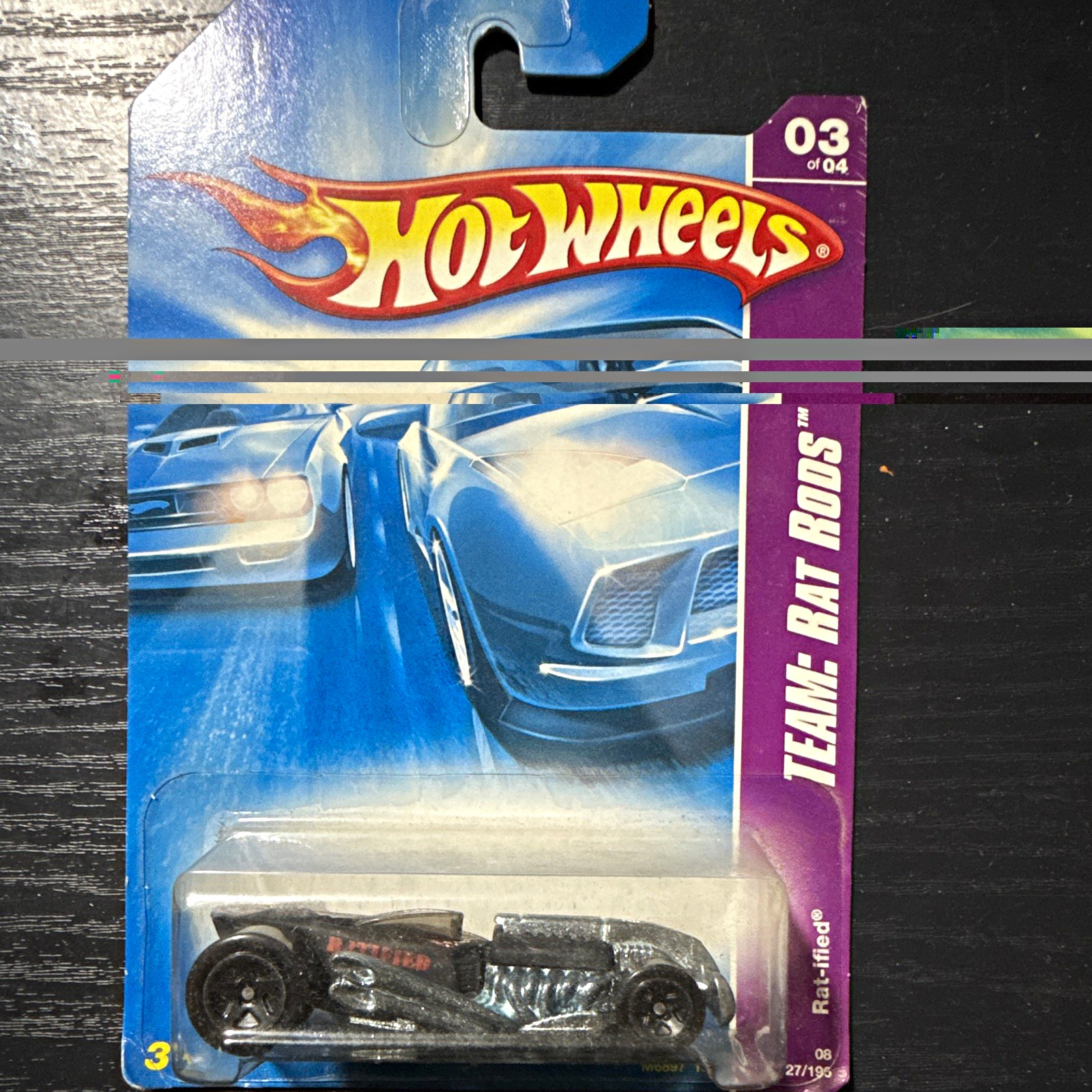 Hot Wheels Team: Rat Rods 1:64 Rat-ified Black Diecast Car Carded 2008