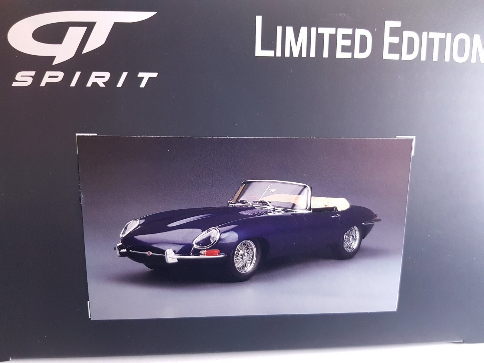 GT Spirit 1:12 scale Jaguar E Type Roadster/Cabriolet Dark Blue Metallic (GT219)