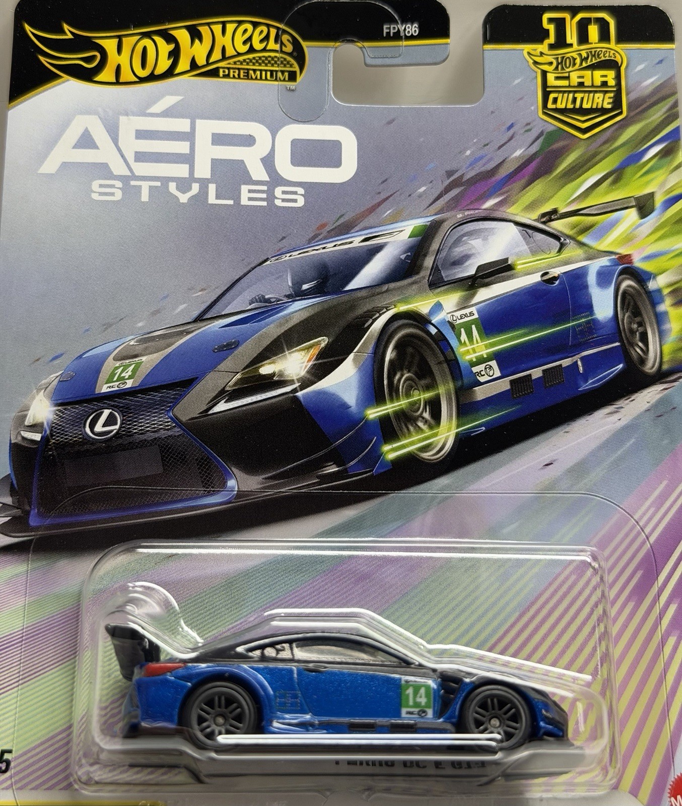 2026 Hot Wheels NEW Premium Pop Culture Aero Styles Lexus RC F GT3 Real Riders