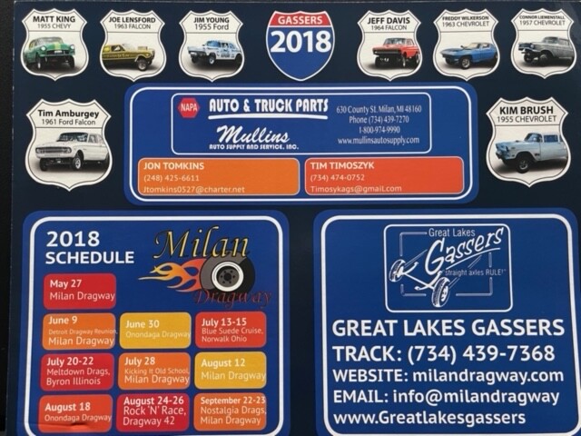 VRHTF NHRA RARE SUPER COOL AWESOME “GREAT LAKE GASSERS” HAND OUT