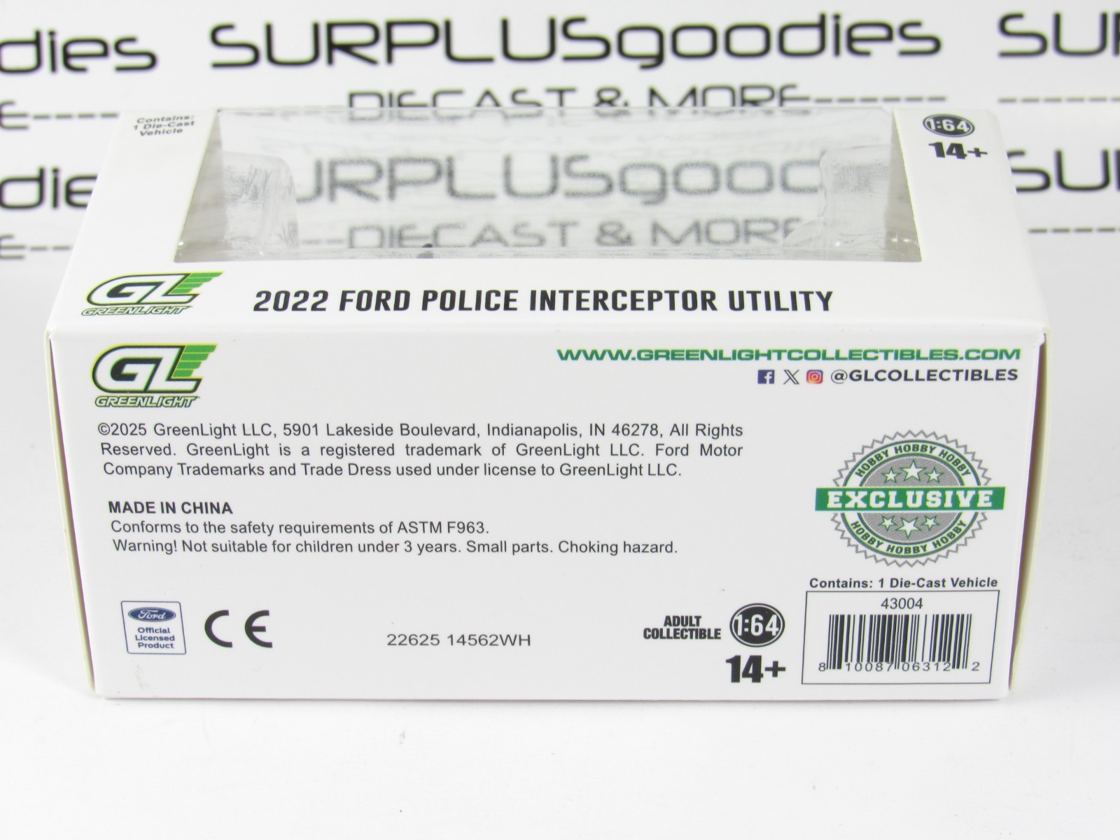 2026 Greenlight 1:64 Hot Pursuit 2022 FORD EXPLORER Police INTERCEPTOR UTILITY A