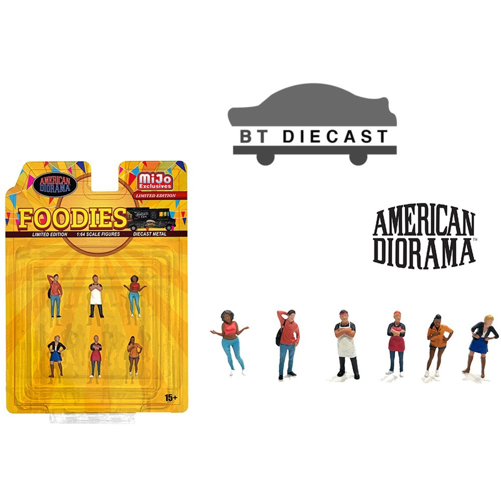 AMERICAN DIORAMA 1/64 DIECAST FIGURES SET FOODIES AD-64531