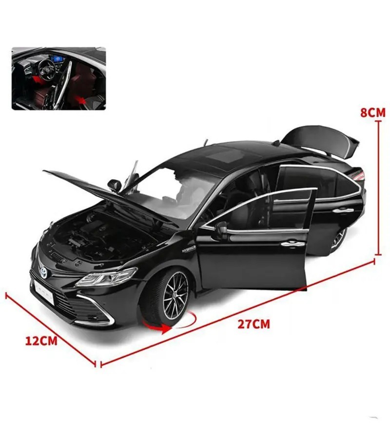 1:18 Toyota Camry 2023 Alloy Diecast Car Model Miniature Scale Model Car Gift