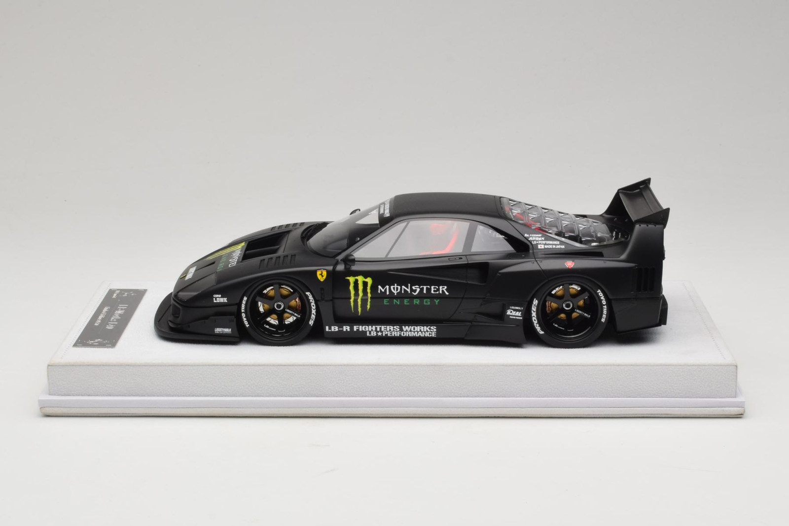 Ferrari F40 LB Works Monster Energy Matt Black 1:18 BBA | REMC026