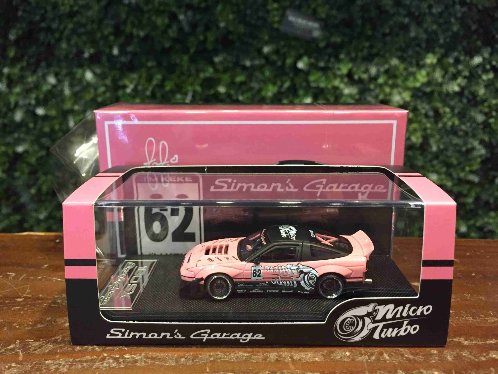 MT 1/64 NISSAN 180SX S13 Rocket W/Pop Up/Interior/Engine Die Cast Model -PINK-