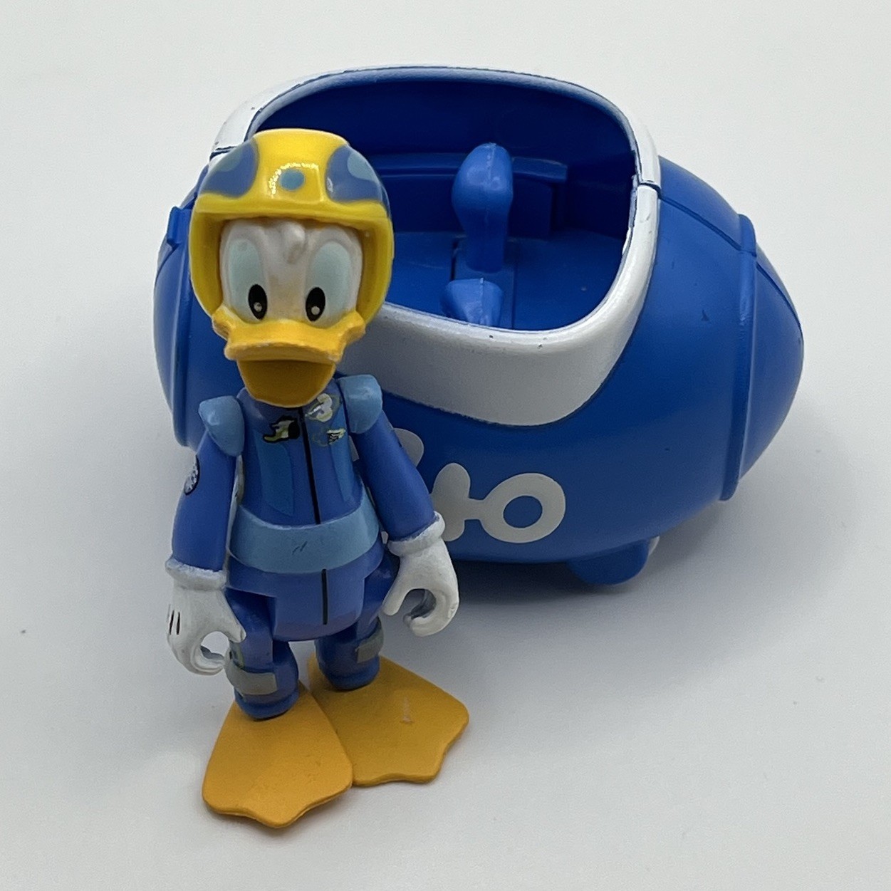 RARE Disney Donald Duck 2-in-1 Transforming Vehicle Figure Floaty Coaster Pod