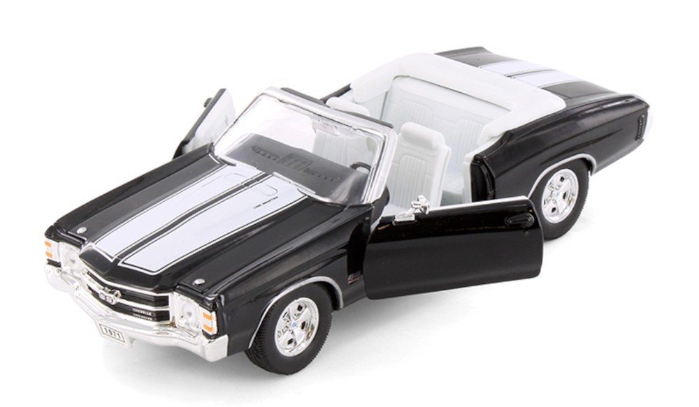 1971 Chevrolet Chevelle SS 454 1/24 Scale Diecast Model by Welly – BLACK