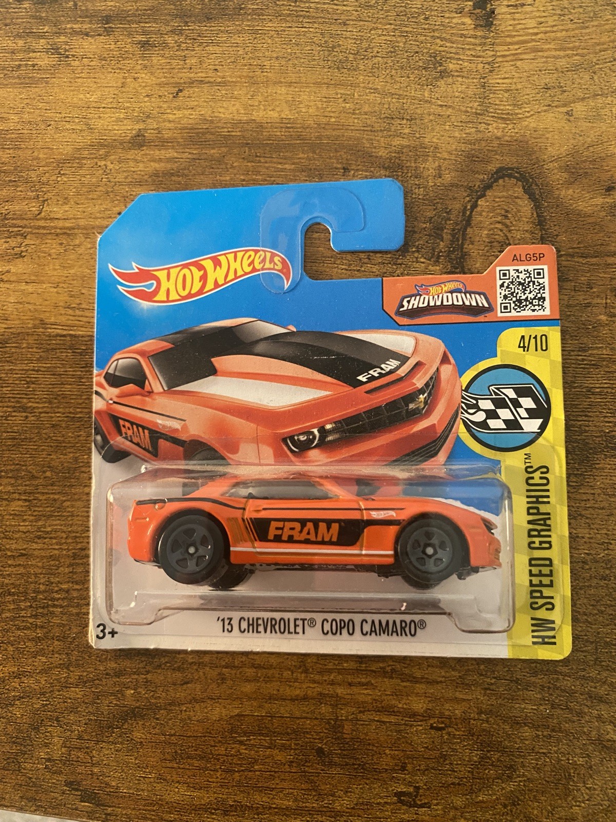 Hot Wheels 2016 HW Speed Graphics ’13 Chevorlet Copo Camaro Fram Orange Die-Cast