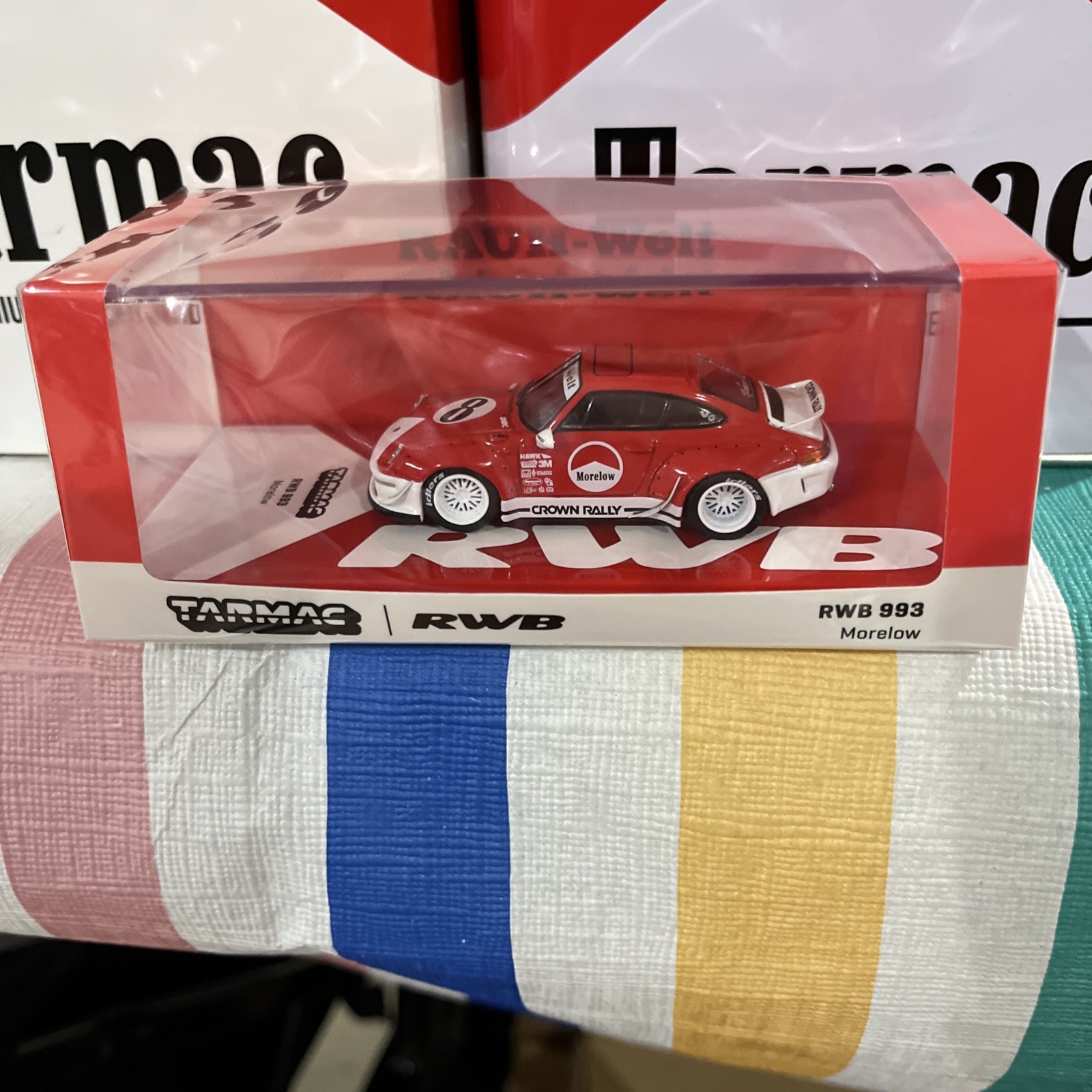 NIB 1/64 Tarmac Works Porsche RWB 993 Morelow In Metal Oil Can