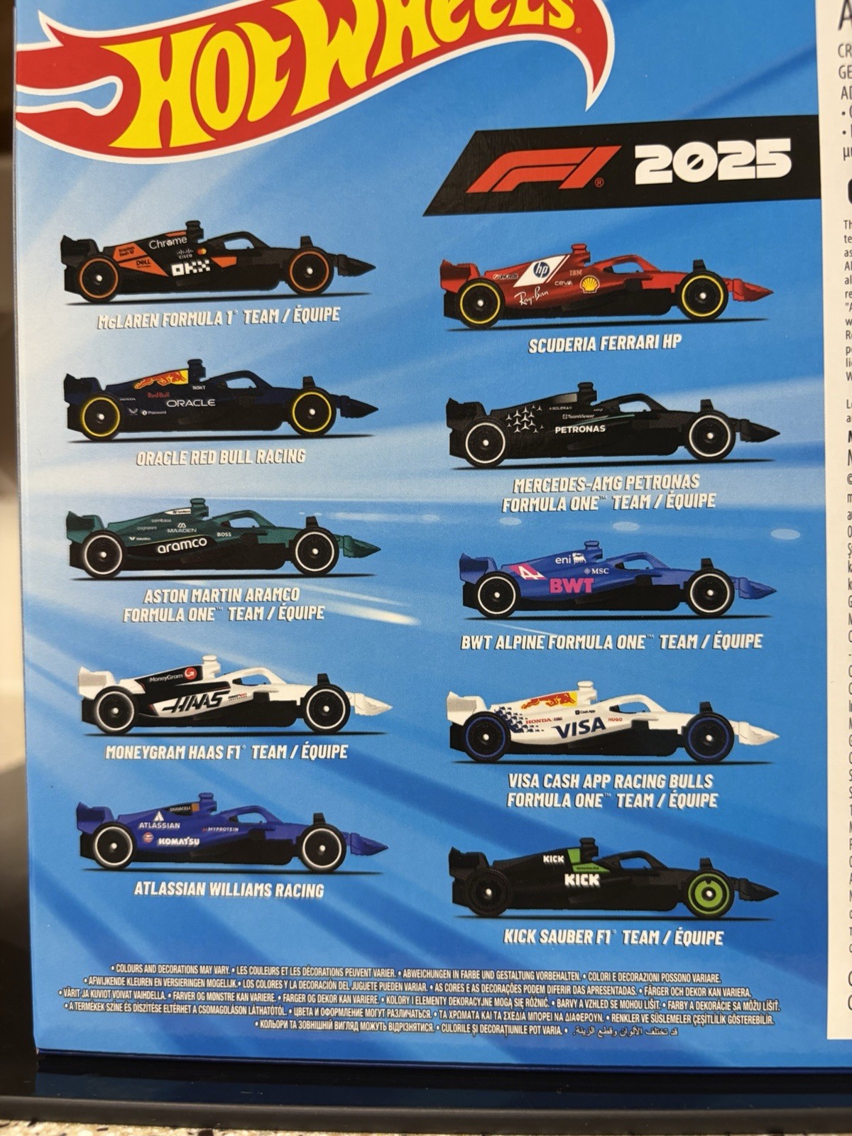 New 🔥 Hot Wheels Formula 1 2025 Racing Team 10-Pack New Ferrari F1🔥