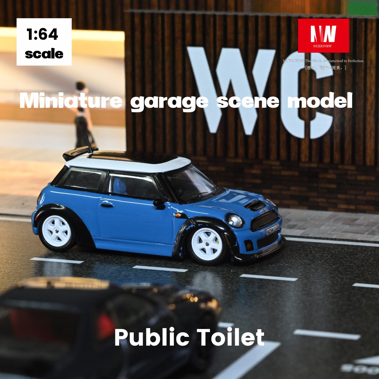 Diorama Diecast 1/64 Scale Garage Model City LED Street Buildings View Display