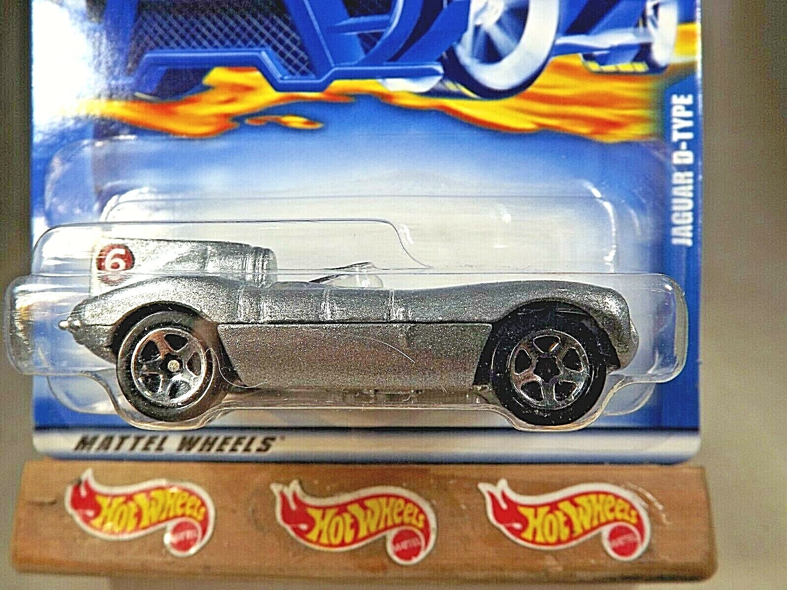 2001 Hot Wheels Mainline/Collector #184 JAGUAR D-TYPE Silver w/Chrome 5 Sp China