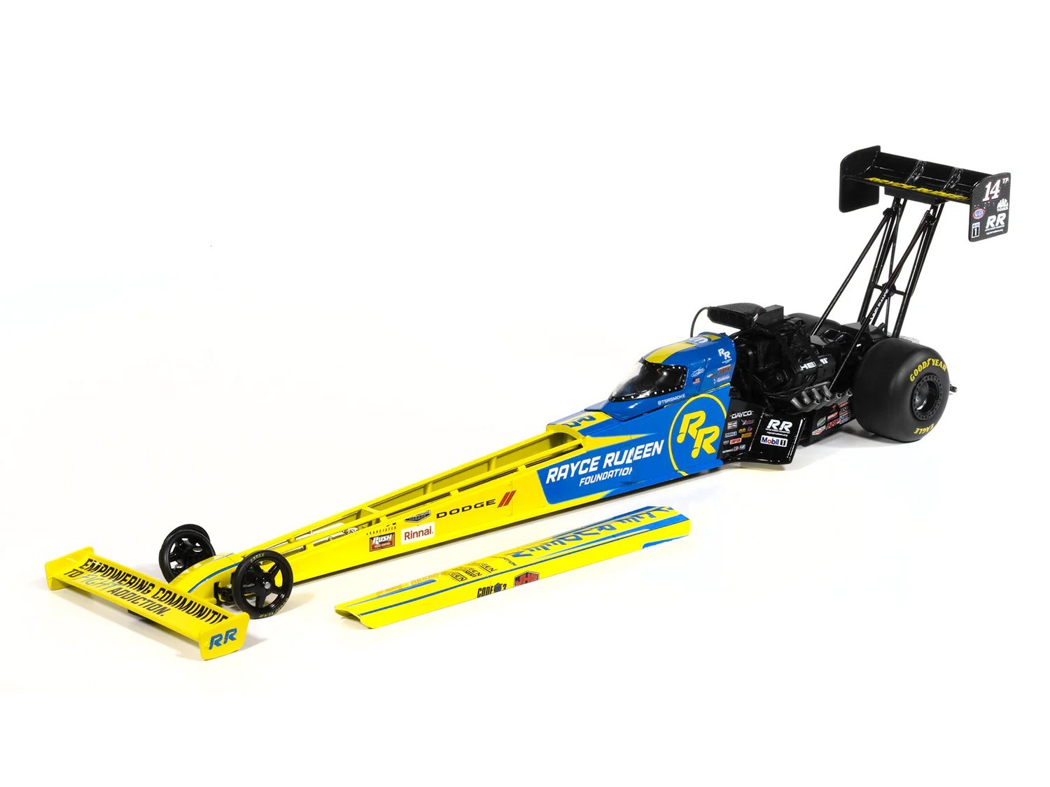 NHRA TOP FUEL DRAGSTER #14TF STEWART “RRF” (2025) 1/24 BY AUTO WORLD AWN052