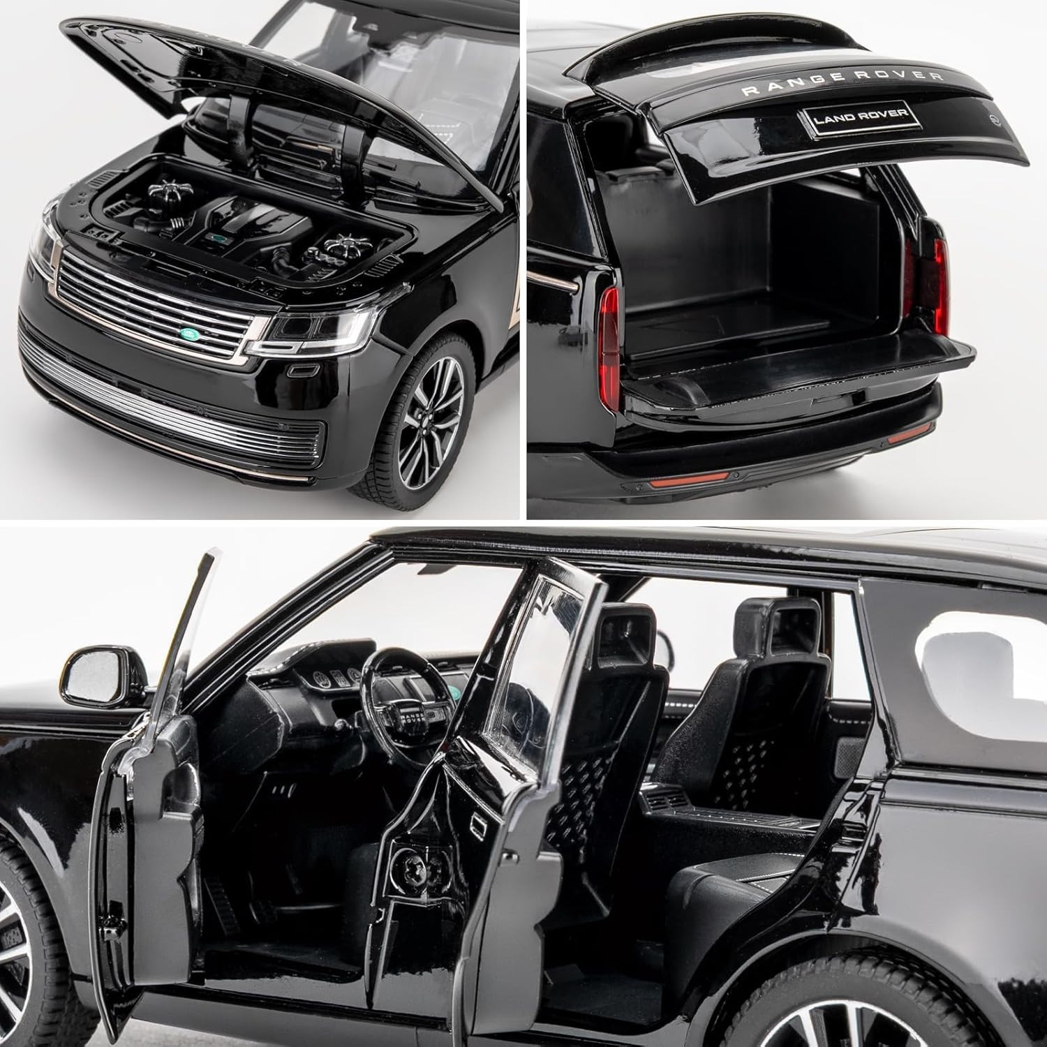 1:24 Range Rover Die-cast Model Vehicle with Sound & Light, Off-Road Vehicle ..
