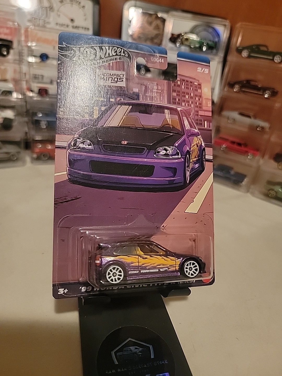 2025 HOT WHEELS Compact Kings Silver Series ‘99 Honda Civic Type R (EK9) Purple