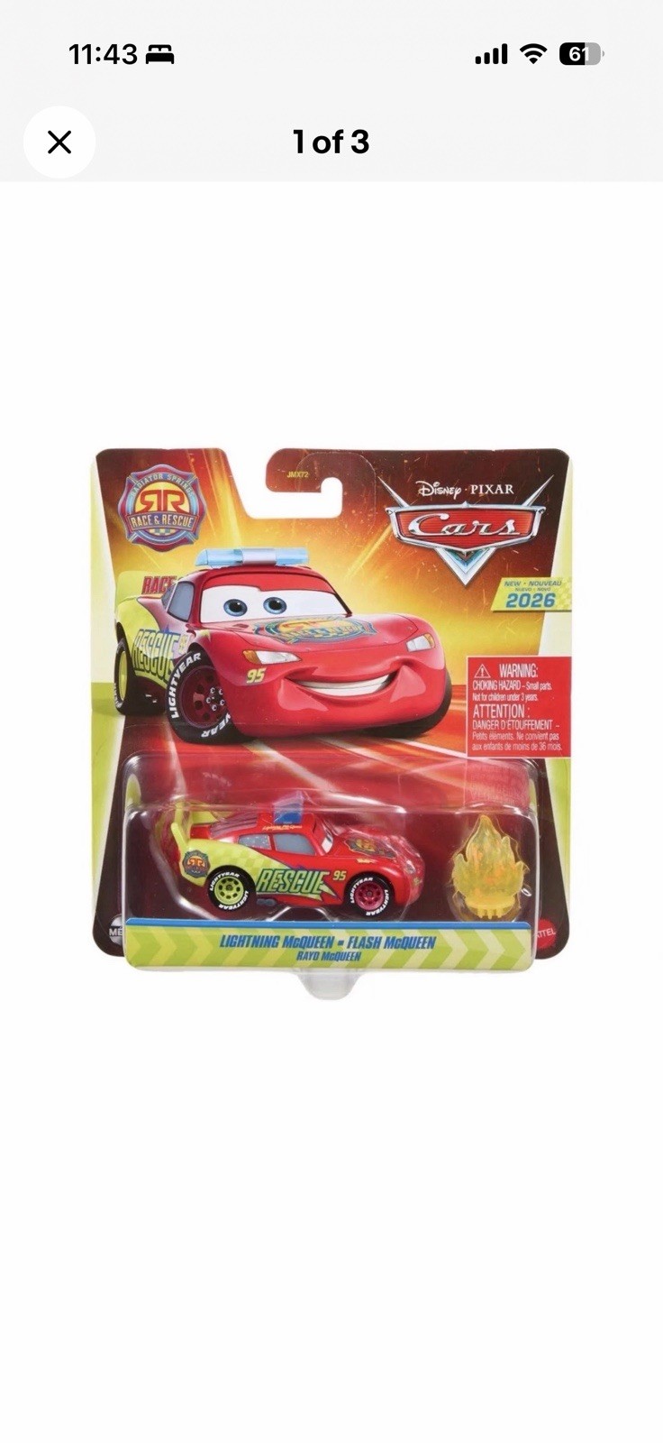 NEW Disney Pixar Cars Race & Rescue 2026 LOT of 6