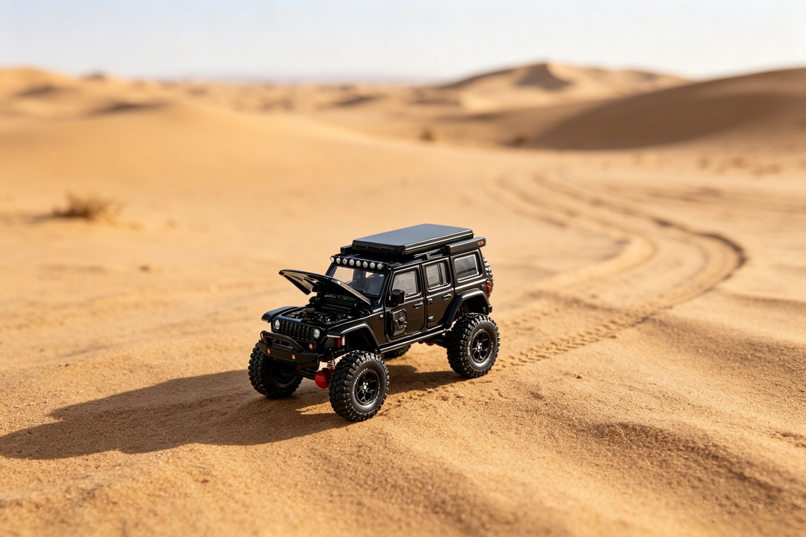 GCD Wrangler 4×4 Offroad Diorama Car Roof Tent Suspensions Toy Box IN STOCK 1/64