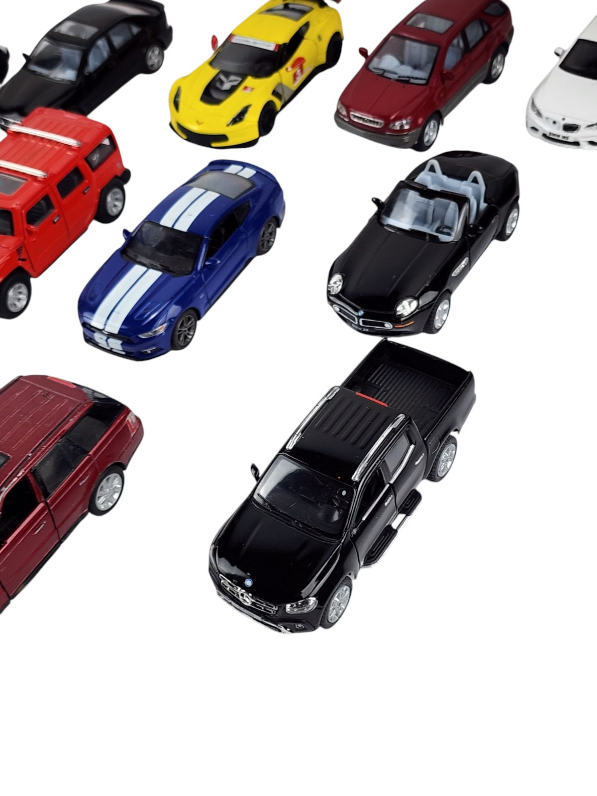 Diecast Pullback Action Vehicles Lot of 21 Cars Trucks Various Scale Friction