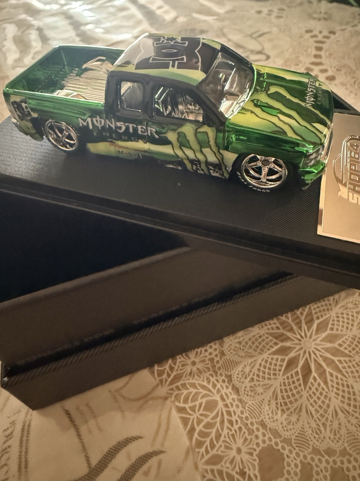Shop164 1:64 Diecast Pickup Truck Green Black Monster Energy Custom