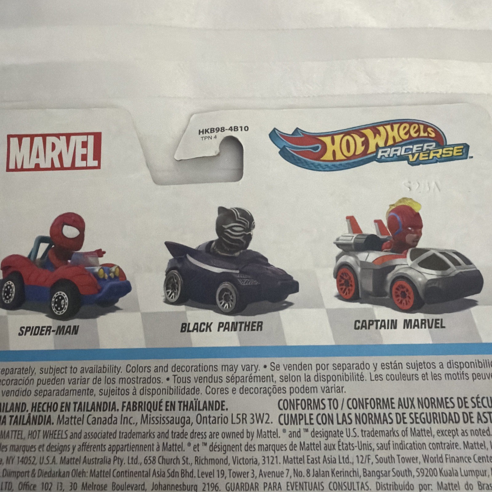 2023 Hot Wheels Marvel Racer Verse Captain Marvel Gray New on Card