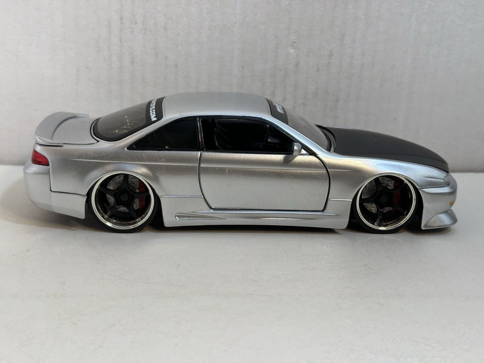 JADA OPTION D 1998 NISSAN 240SX (S-14) SILVER 1:24 DIECAST MODEL CAR NEW NO BOX
