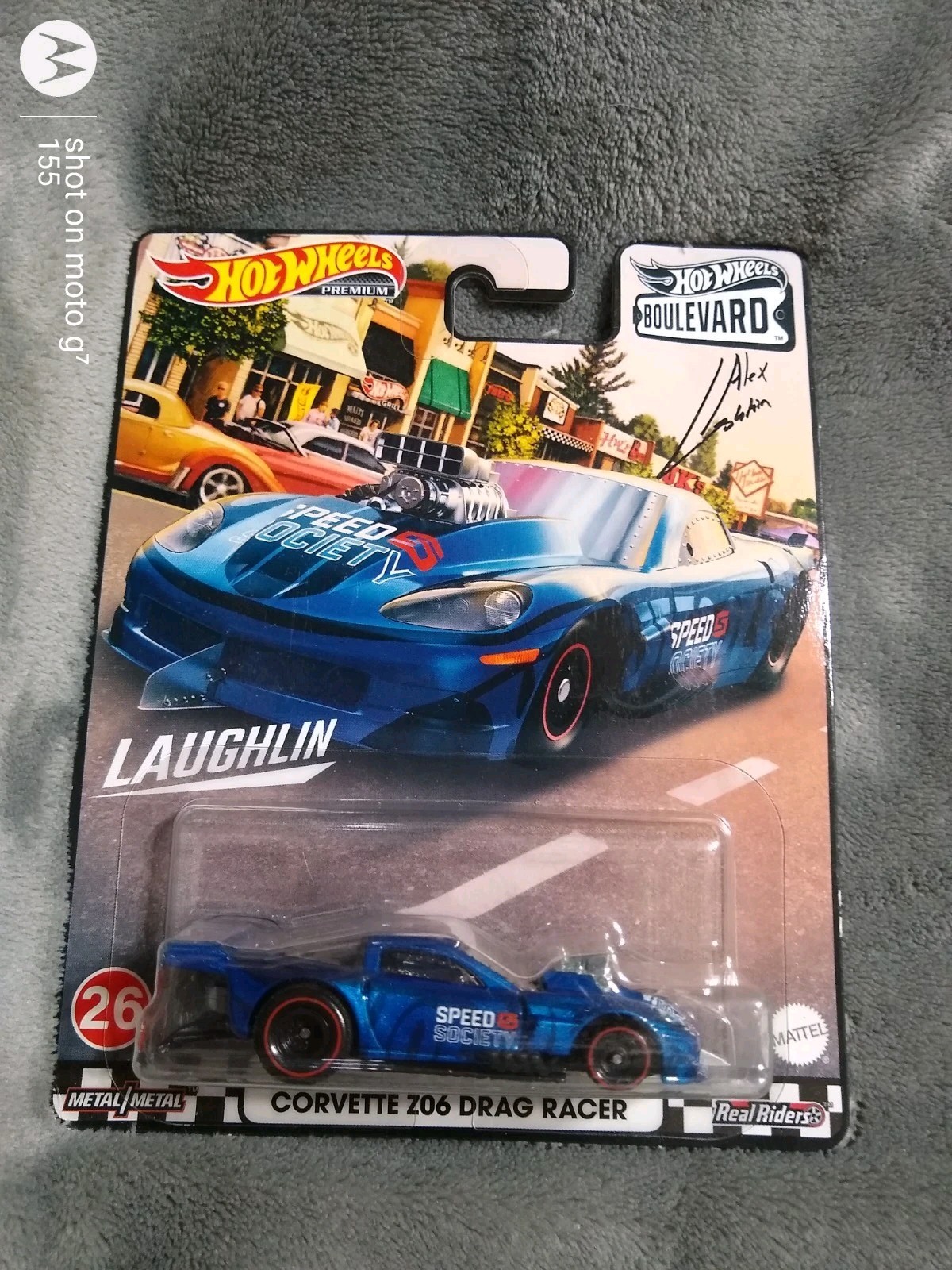 Hot Wheels Boulevard Corvette Z06 Drag Racer Alex Laughlin Premium 1:64