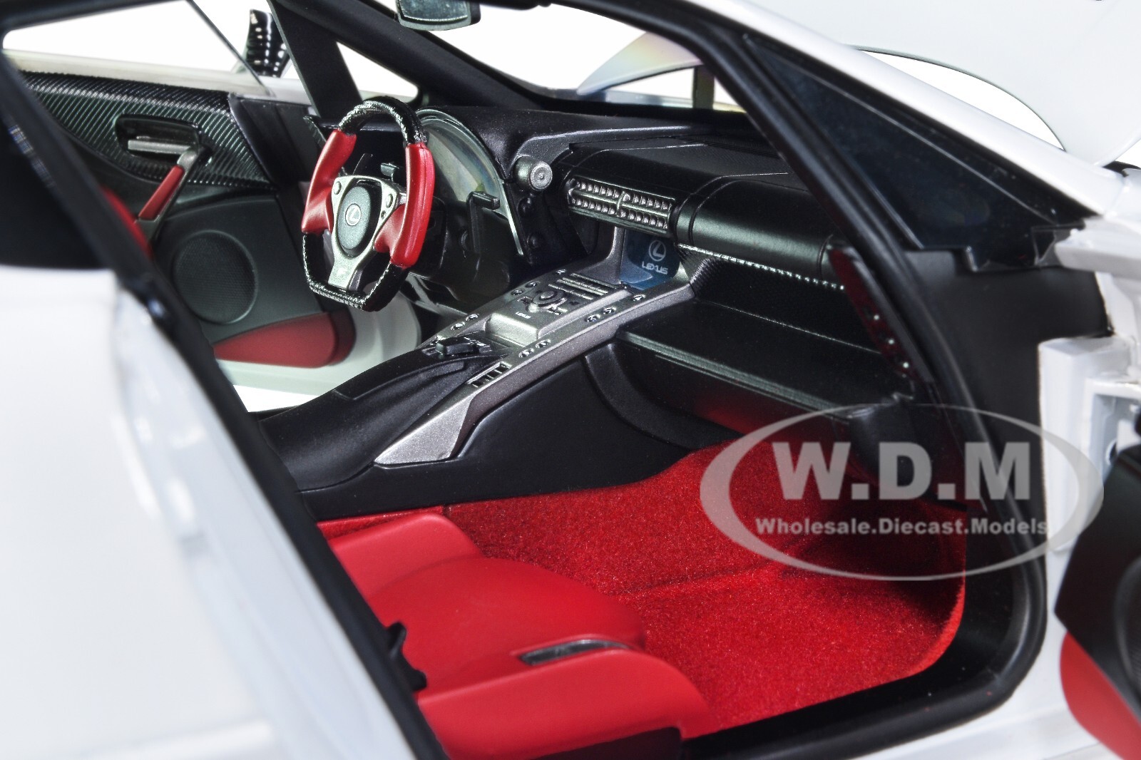 LEXUS LFA WHITEST WHITE W/ RED & BLACK INTERIOR 1/18 MODEL CAR BY AUTOART 78850