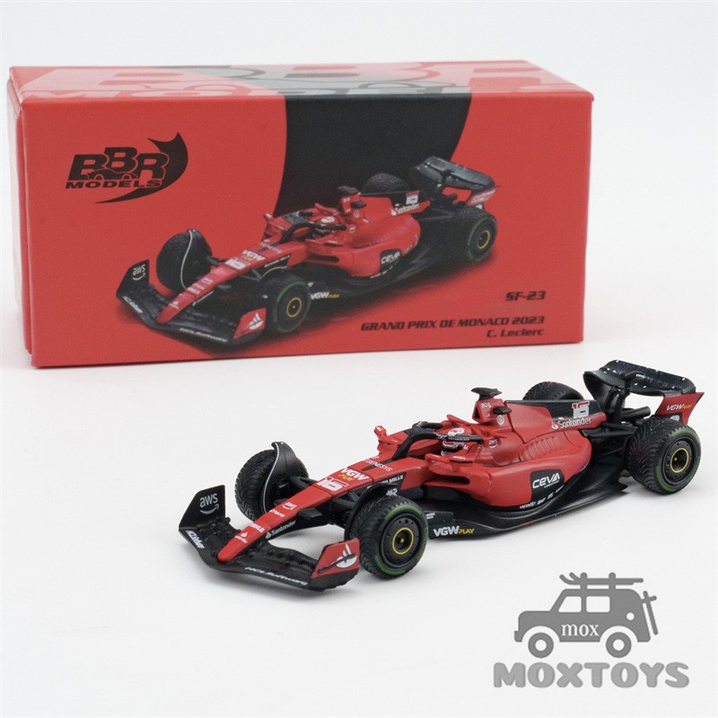 BBR 1:64 SF23 #16#55 C. Leclerc 2023 Monaco GP Diecast Model Car