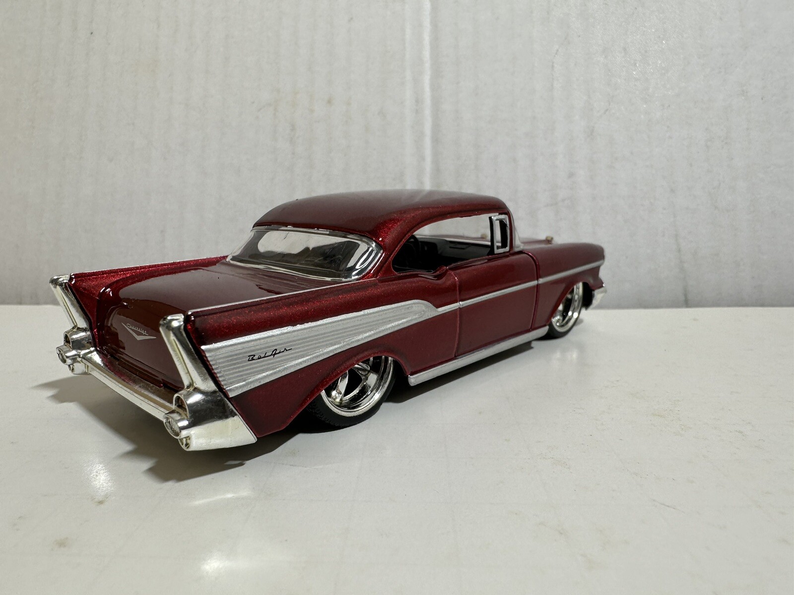 JADA BTM 1957 CHEVY BEL AIR RED 1:32 DIECAST CAR 5″ PULL BACK NEW NO BOX