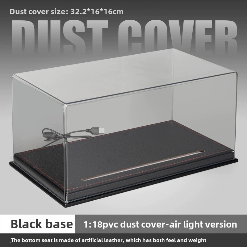 Diorama Acrylic Display Case Show Case With PU Leather Base For 1/18 Car Model