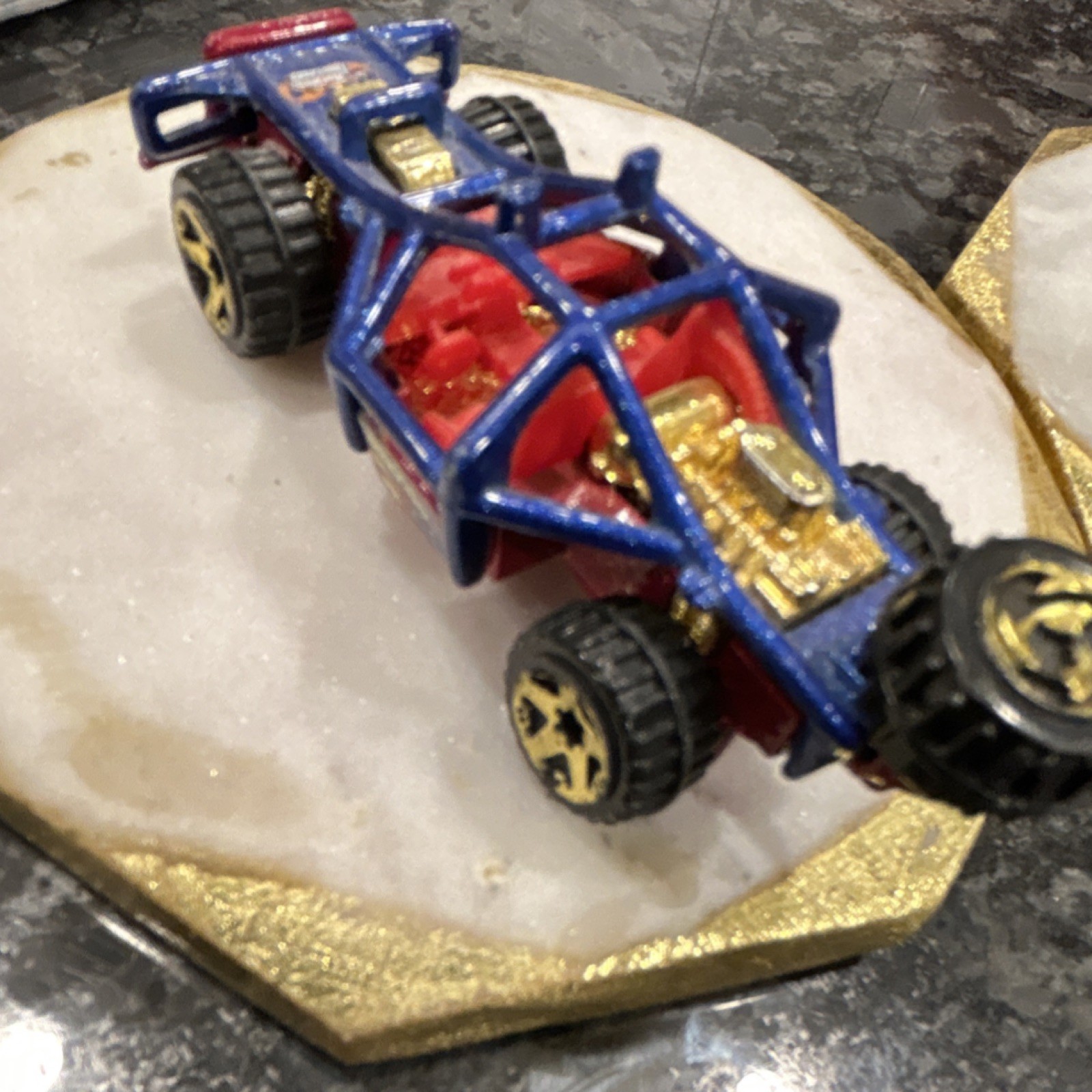 Hot Wheels Blue Red Gold Number 4 1:64 Diecast Car 3-7 Years Boys & Girls