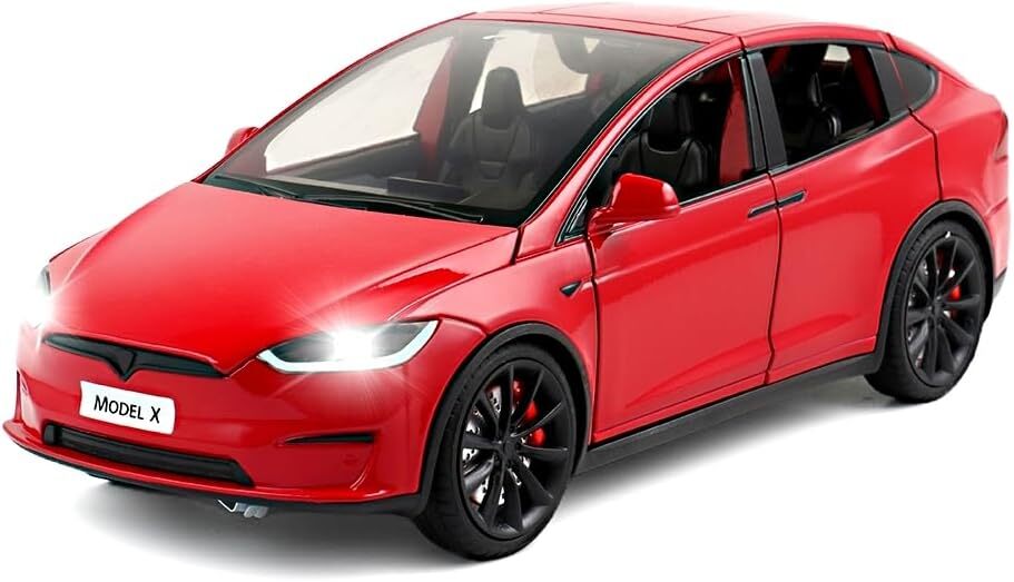 1:24 Scale Tesla Model X Alloy Car Model Diecast Toy Vehicles with Charger