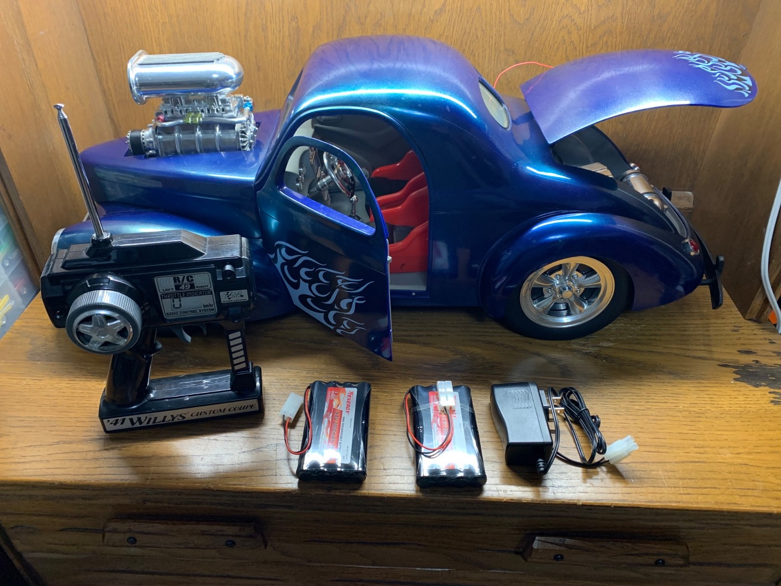 1941 Willys Coupe 1/6 R/C Fast Lane Eztec Scientific Toys (New Battery) Blue